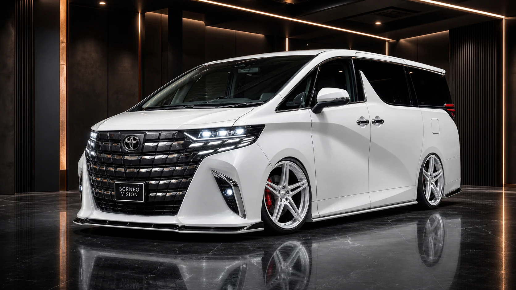 Toyota Alphard 40 Executive Aero Type I front three-quarter AI concept visual