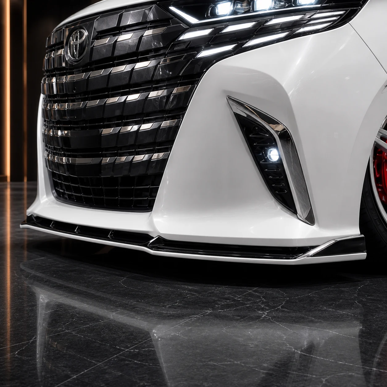 Toyota Alphard 40 Executive Aero Type I front spoiler AI concept detail