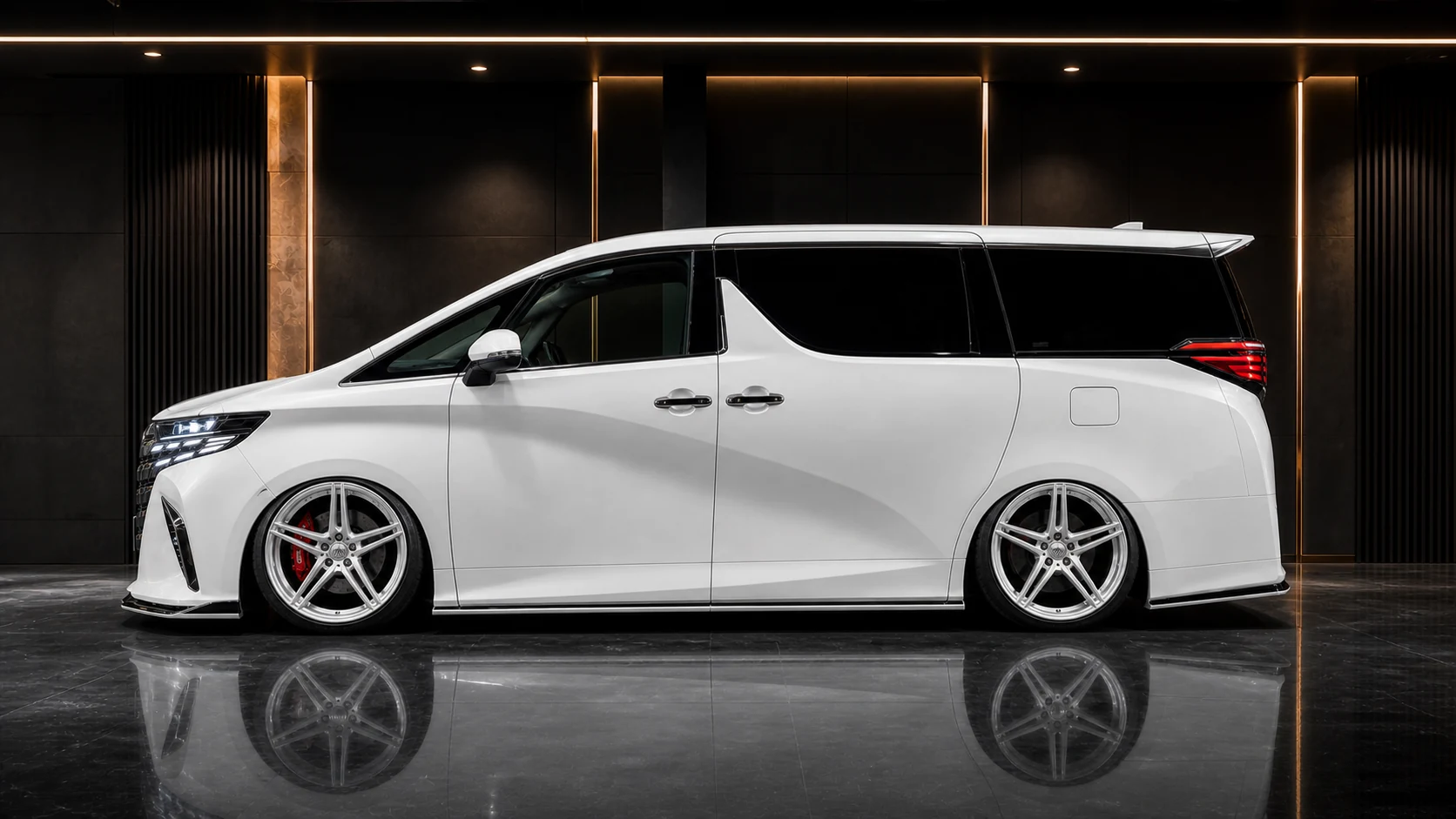Toyota Alphard 40 Executive Aero Type I side profile AI concept visual