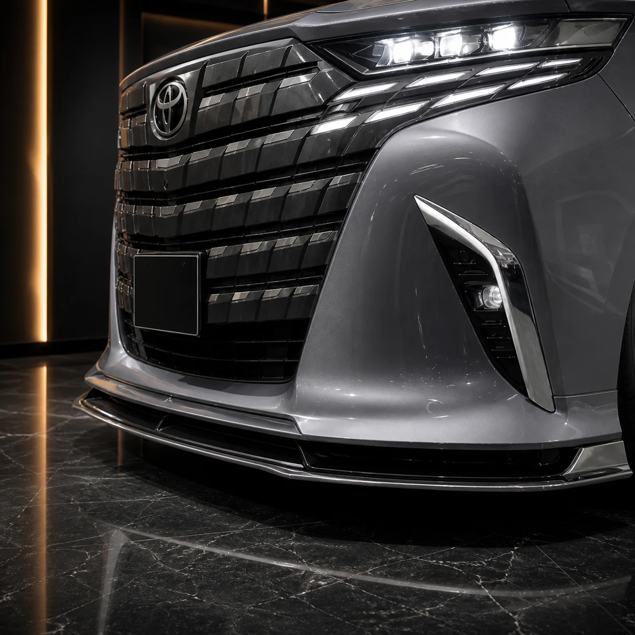 Toyota Alphard 40 Executive Aero Type II front spoiler AI concept detail