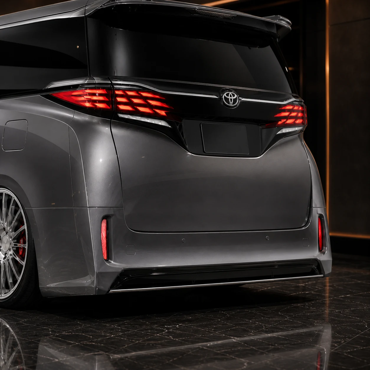 Toyota Alphard 40 Executive Aero Type II rear spoiler AI concept detail