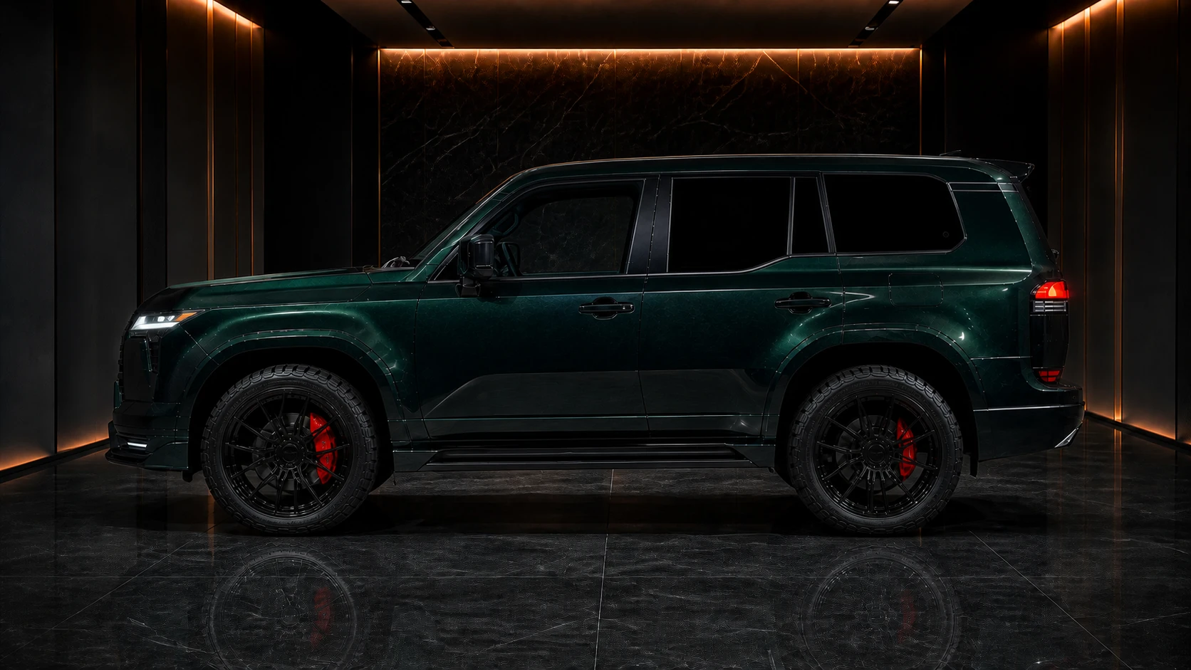 Lexus GX550 Version L 3-Piece Aero side profile AI concept visual