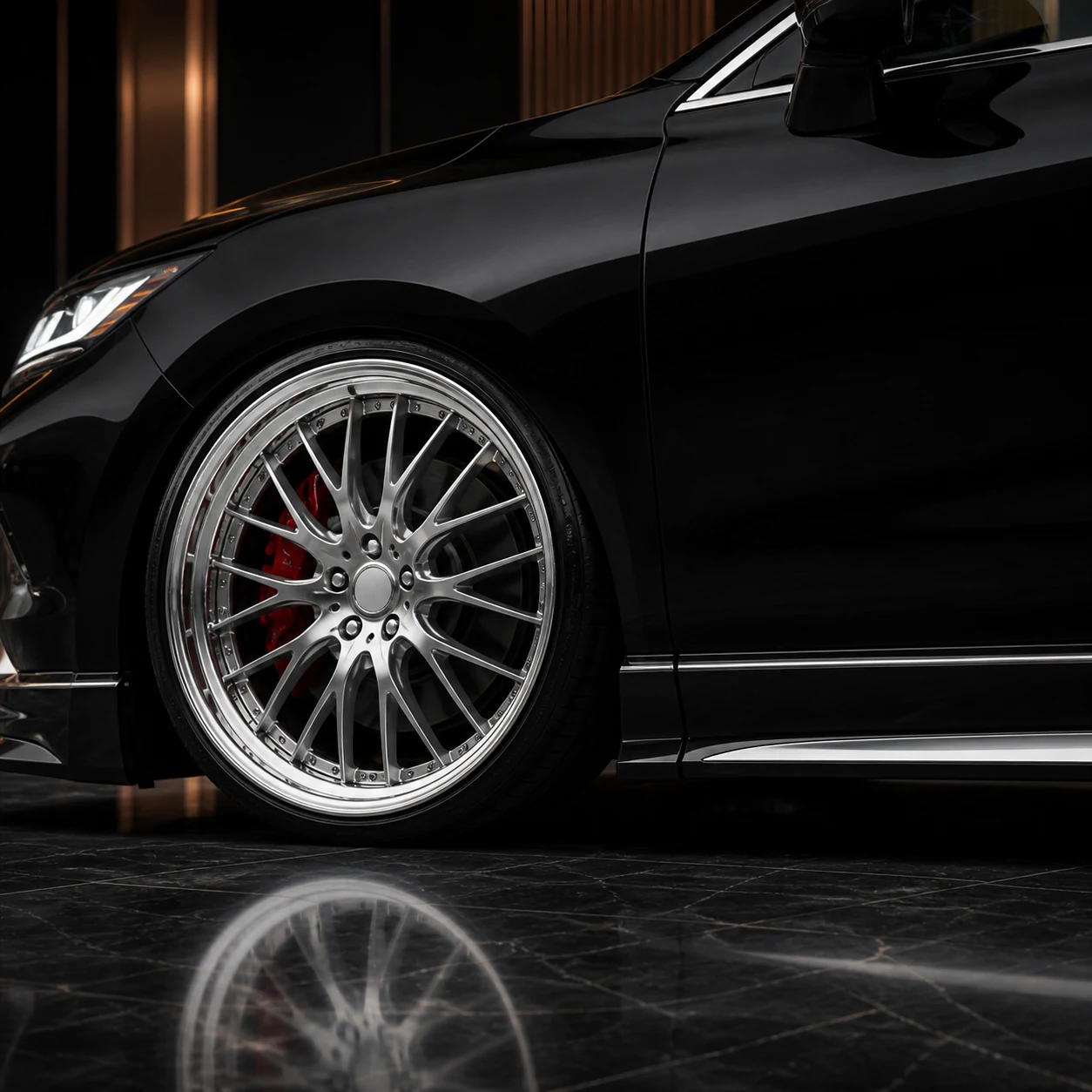 Toyota Harrier 80 Executive wheel arch and side skirt AI concept detail