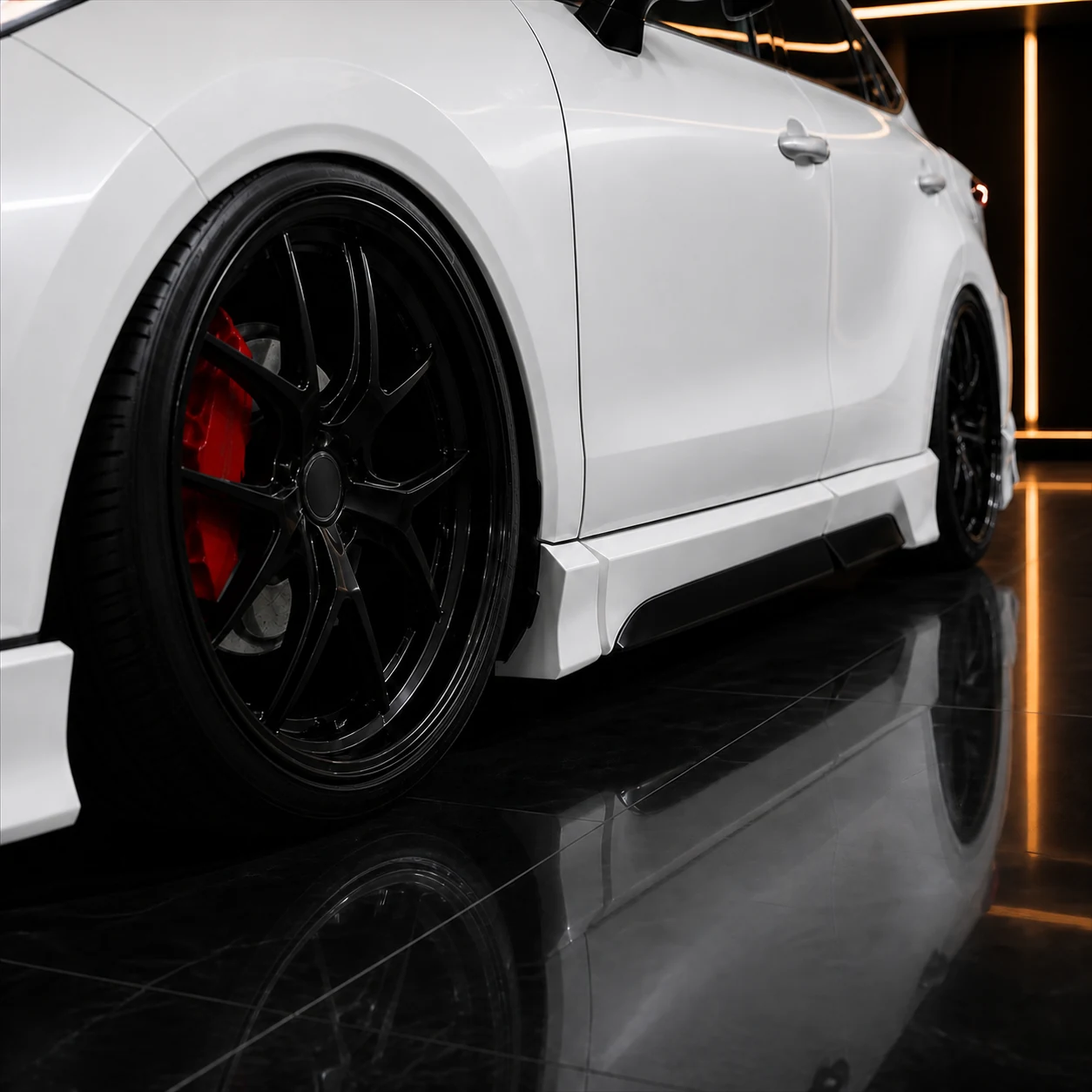 Toyota Harrier 80 SPORT wheel arch and side skirt AI concept detail