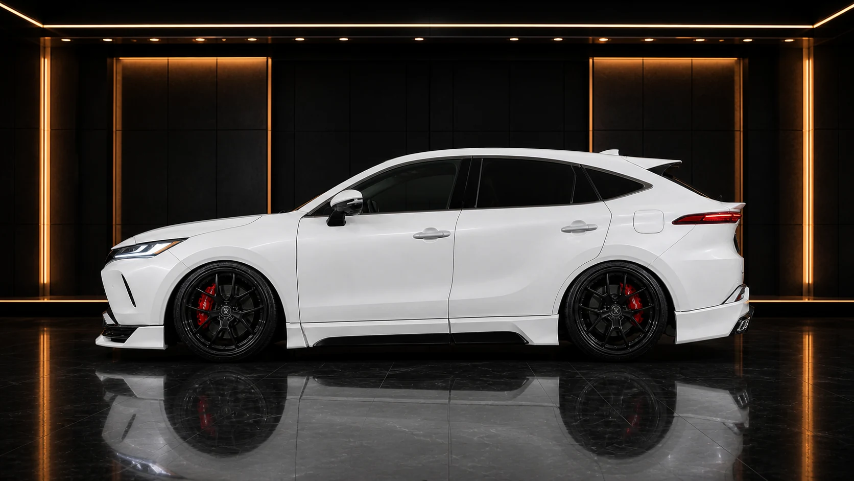 Toyota Harrier 80 SPORT Complete Aero side profile AI concept visual