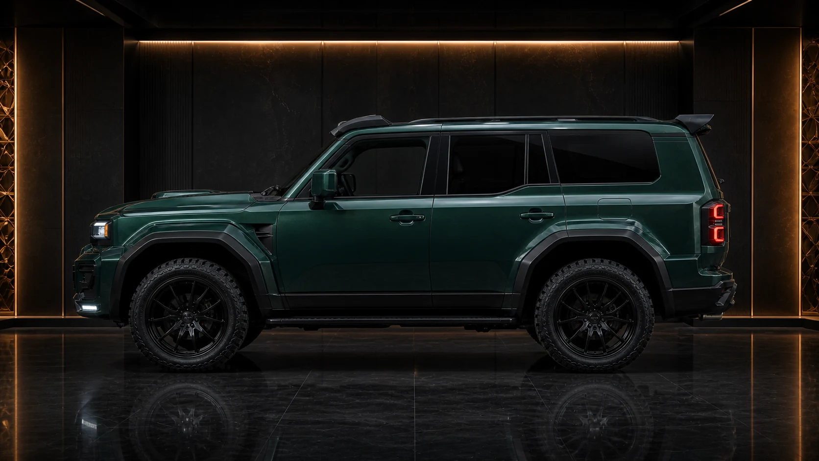 Toyota Land Cruiser 250 GTX 65mm Wide Complete side profile AI concept visual
