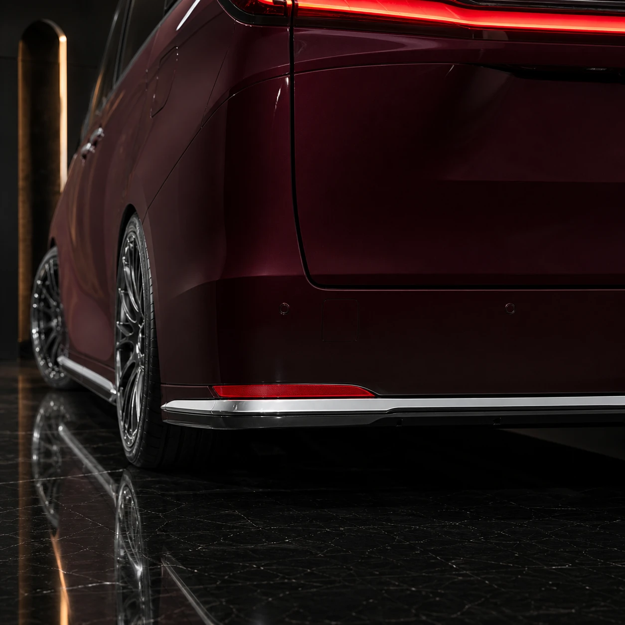 Lexus LM500h Executive 5-Piece Aero rear spoiler and rear wing AI concept detail