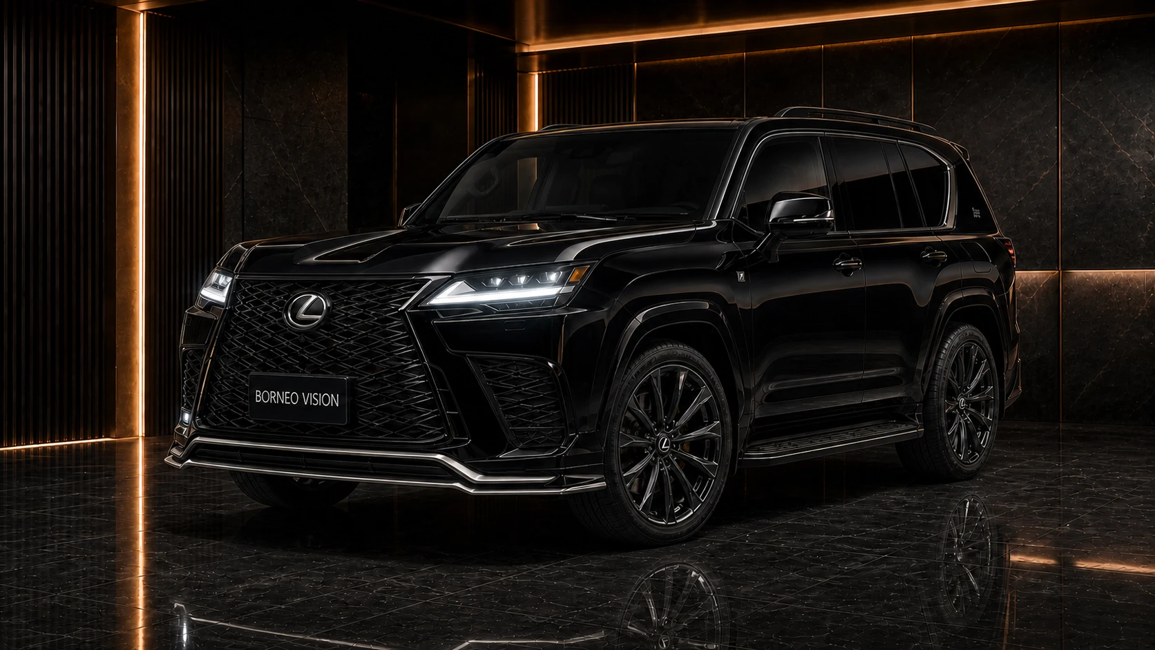 Lexus LX600 F SPORT Precision Sport Aero front three-quarter AI concept visual