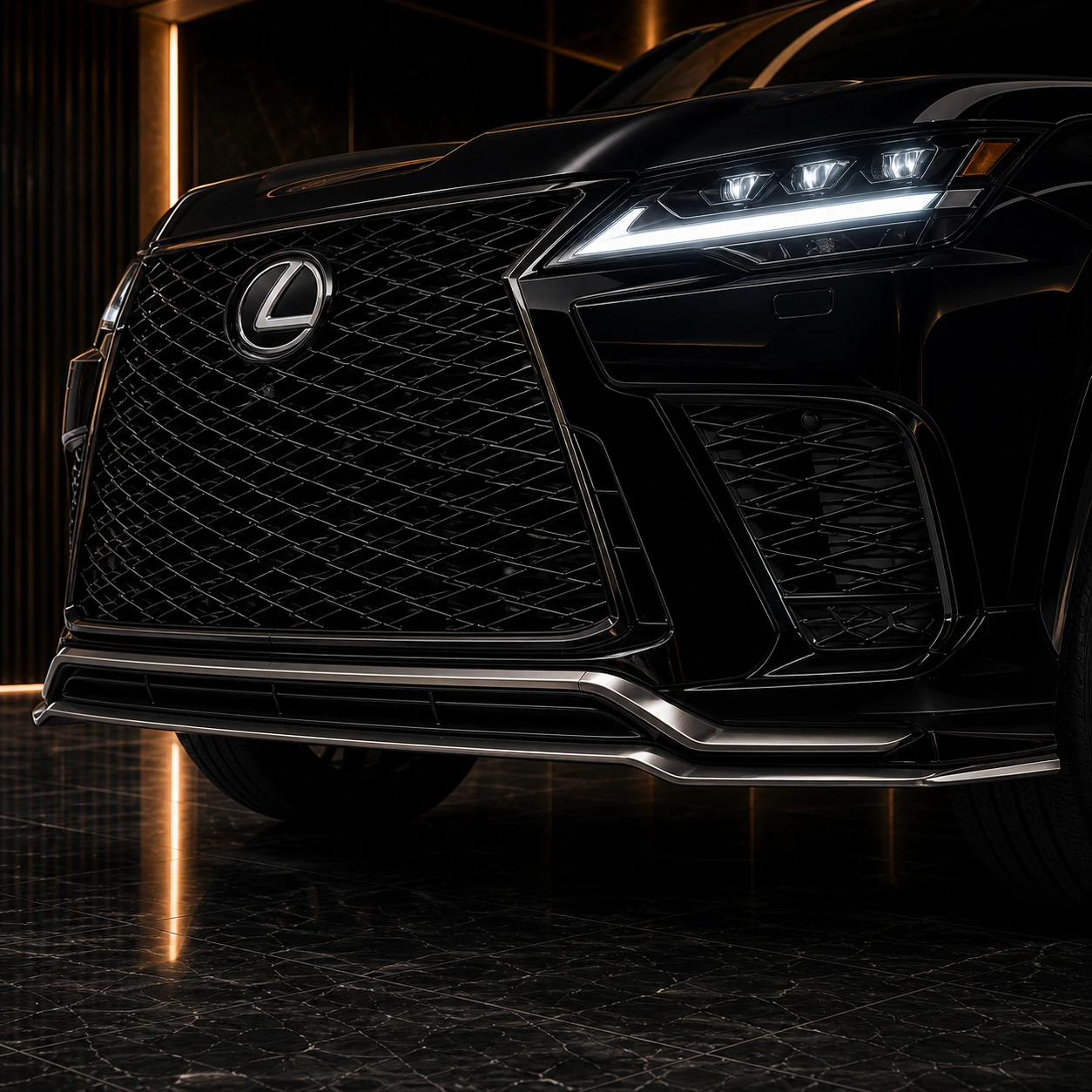Lexus LX600 F SPORT Precision Sport Aero front under spoiler AI concept detail