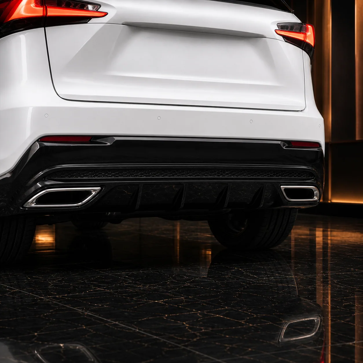 Lexus NX200t twin outlet rear diffuser AI concept detail