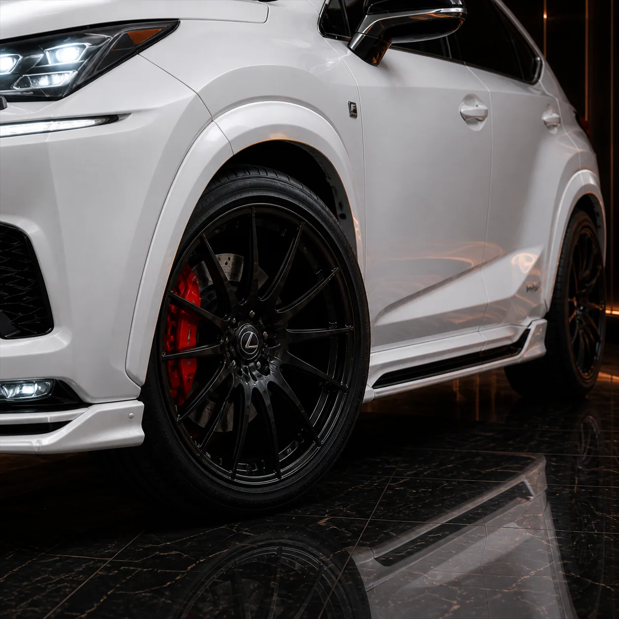 Lexus NX200t wheel overfender and side step AI concept detail