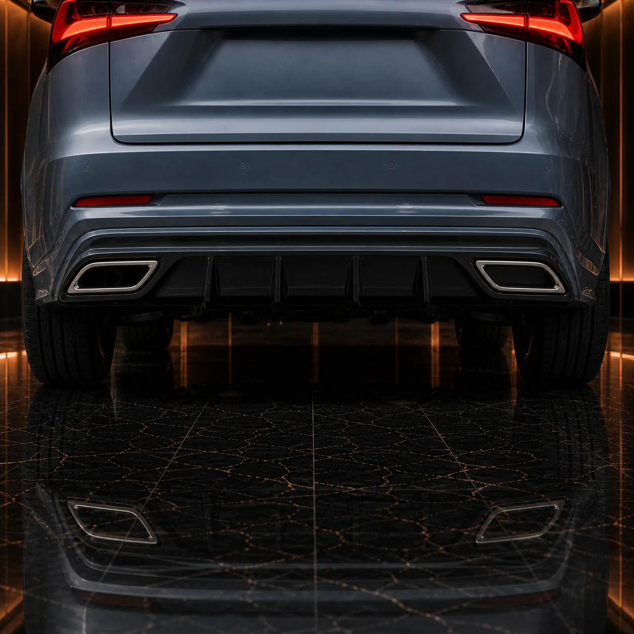 Lexus NX300h hybrid single-functional-pipe rear diffuser AI concept detail