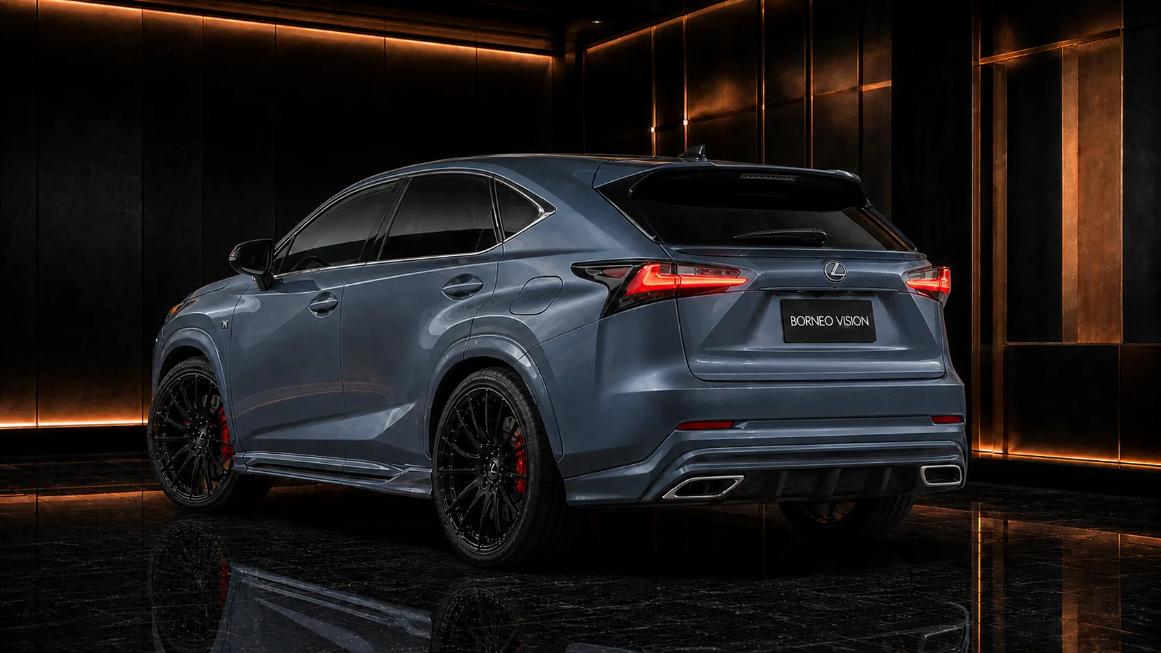 Lexus NX300h F SPORT Hybrid Wide Executive Complete rear AI concept visual