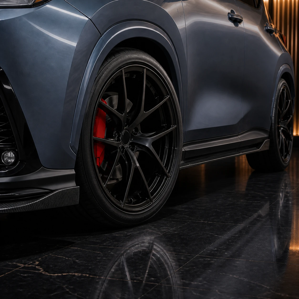 Lexus NX450h+ NX350h NX350 F SPORT Precision Sport Aero wheel arch and side under spoiler AI concept detail