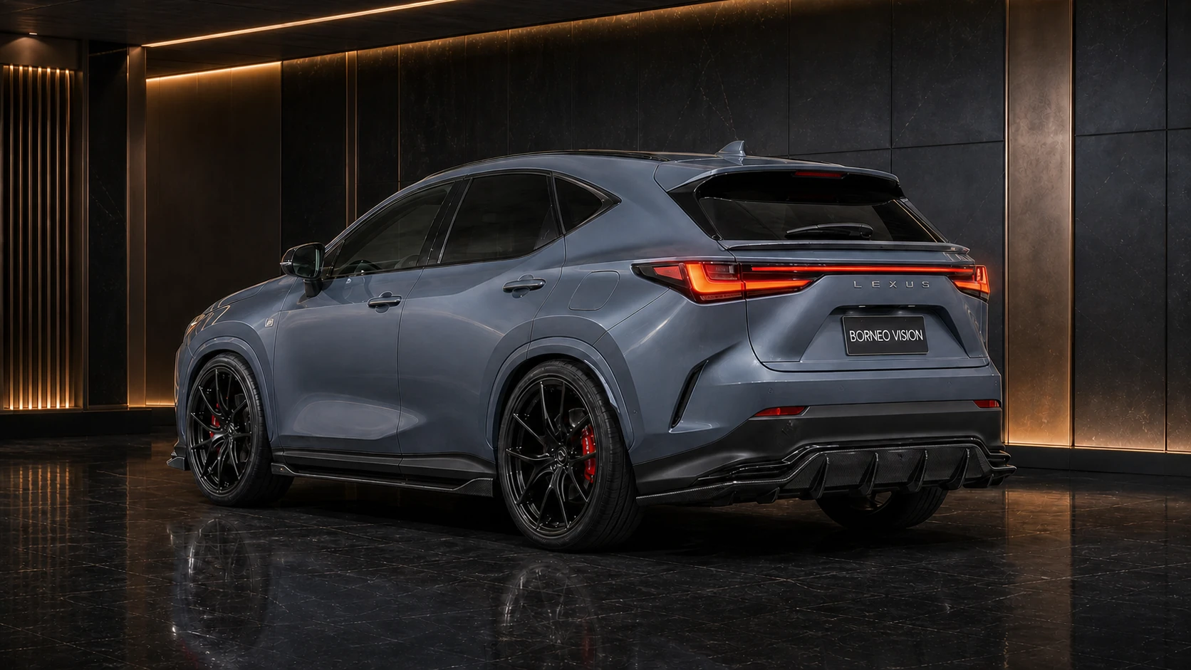 Lexus NX450h+ NX350h NX350 F SPORT Precision Sport Aero rear three-quarter AI concept visual