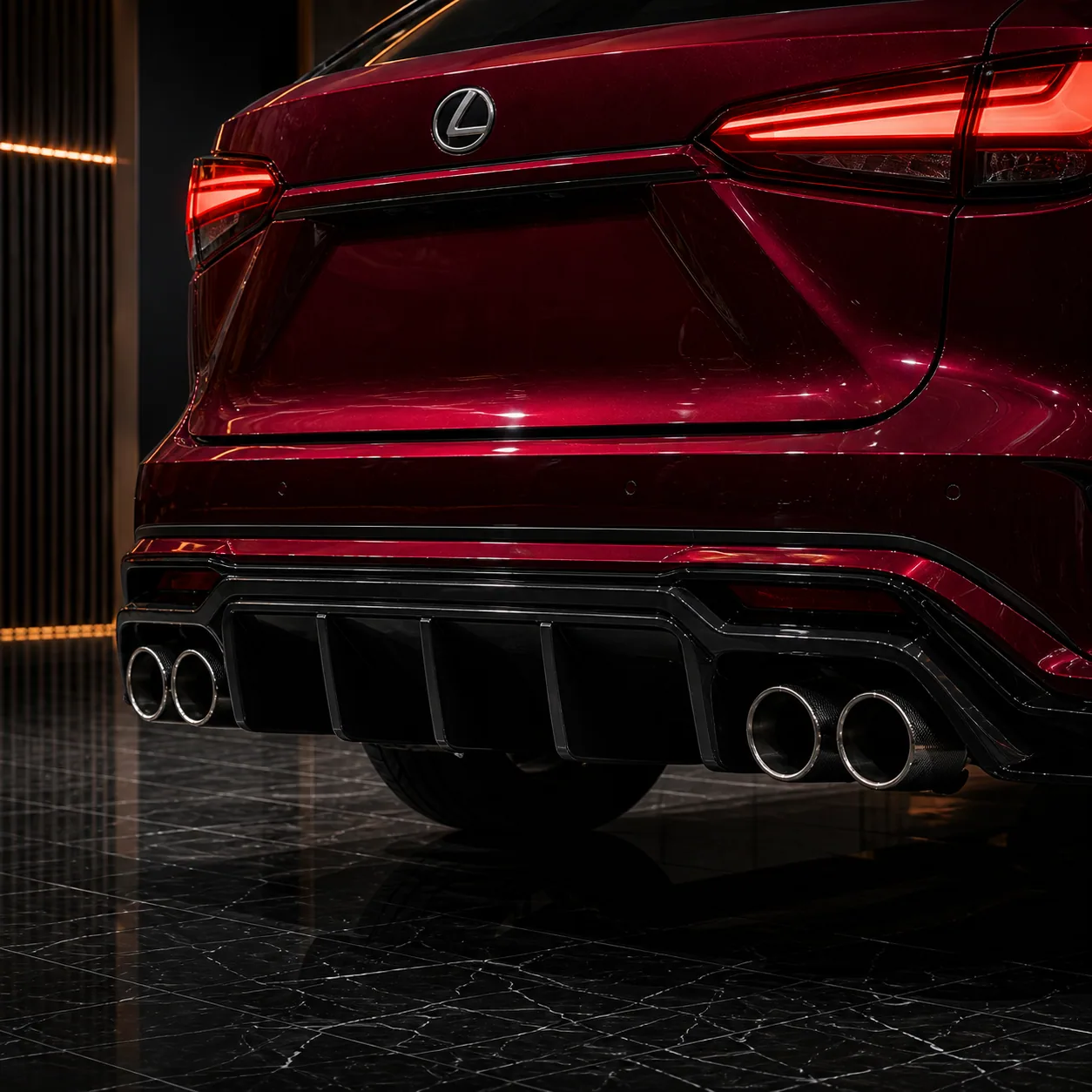 Lexus RX300 F Sport Type II quad-outlet rear half AI concept detail