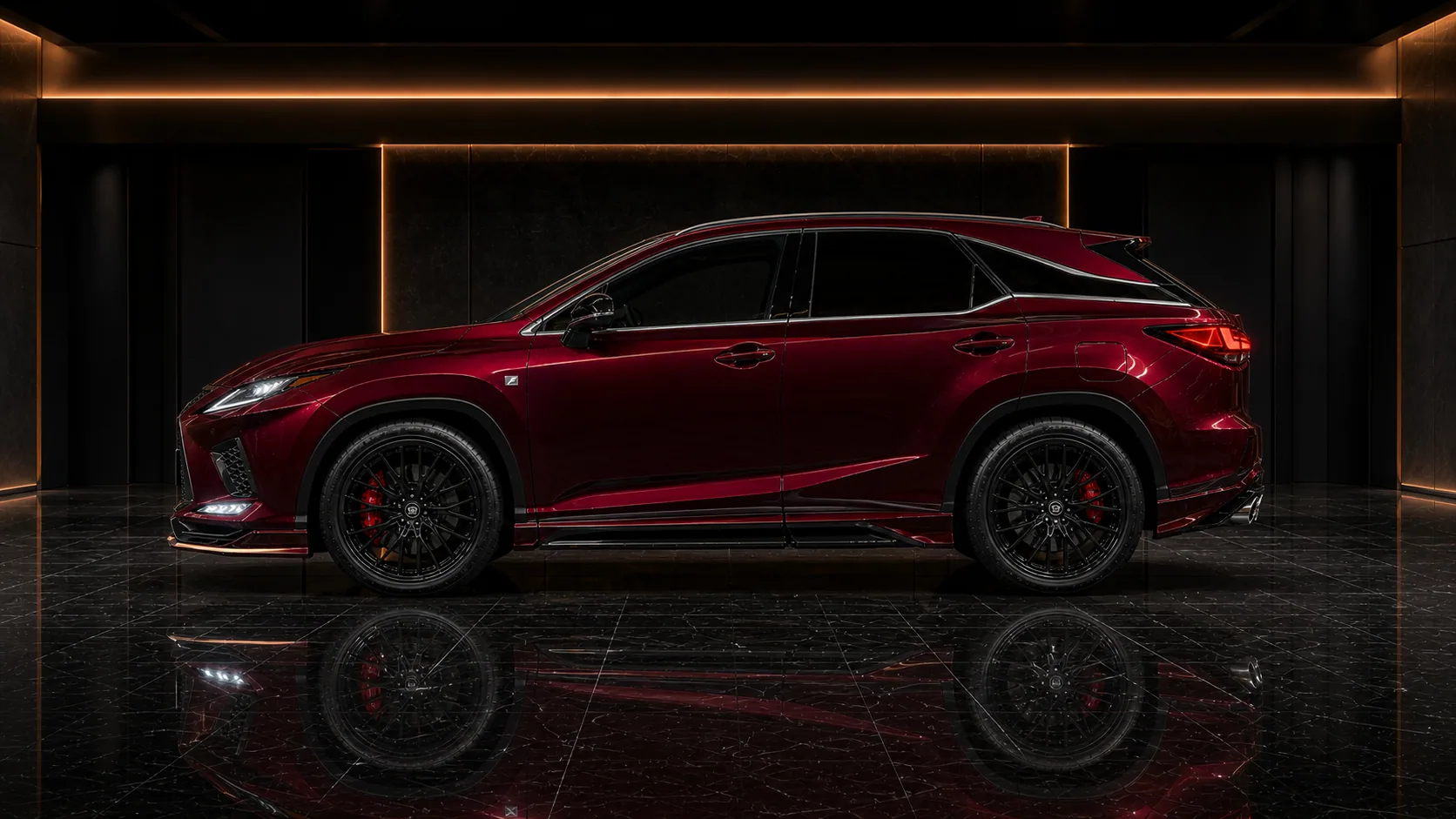 Lexus RX300 F Sport Standard-Width Type II side profile AI concept visual