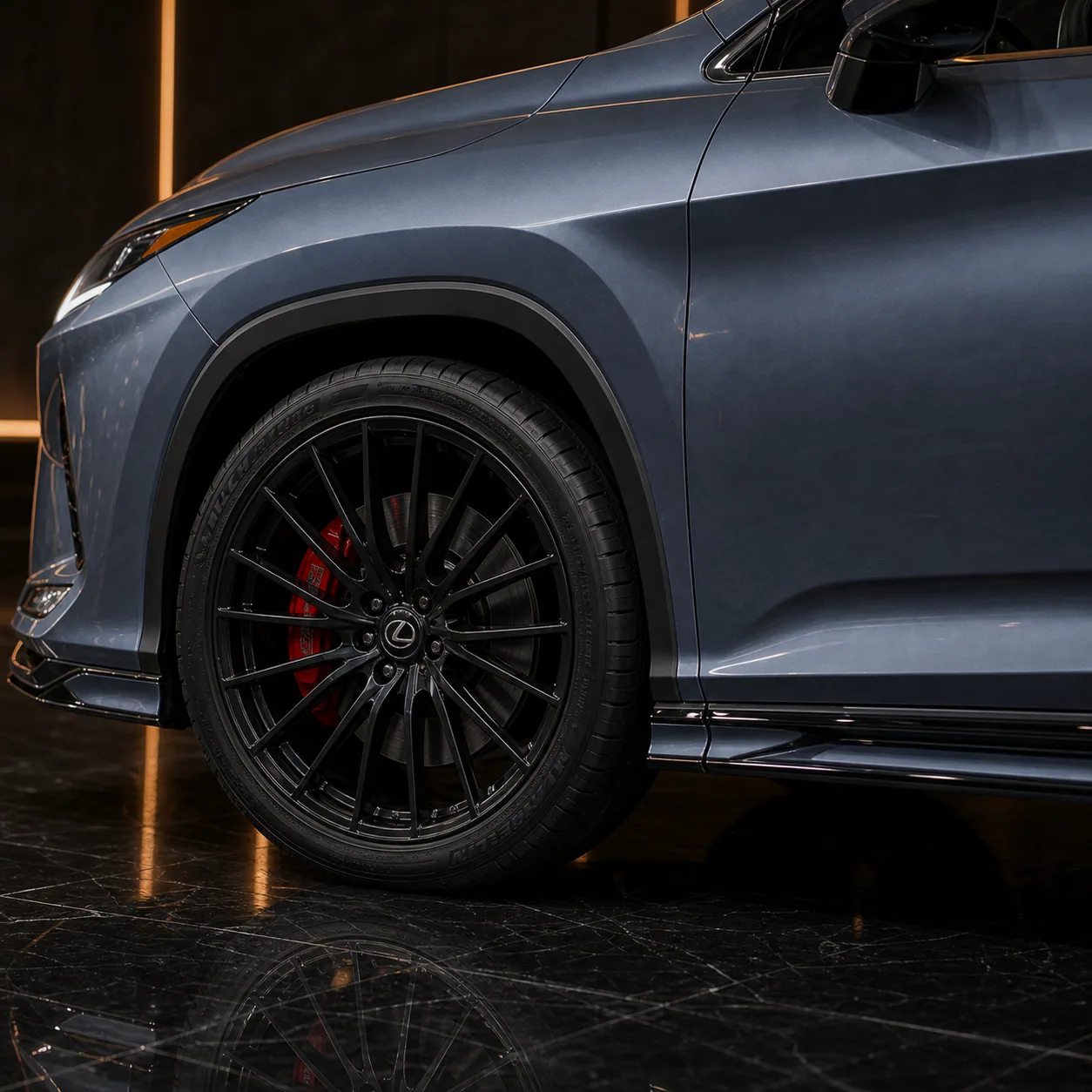 Lexus RX300 Version L wheel and side skirt AI concept detail