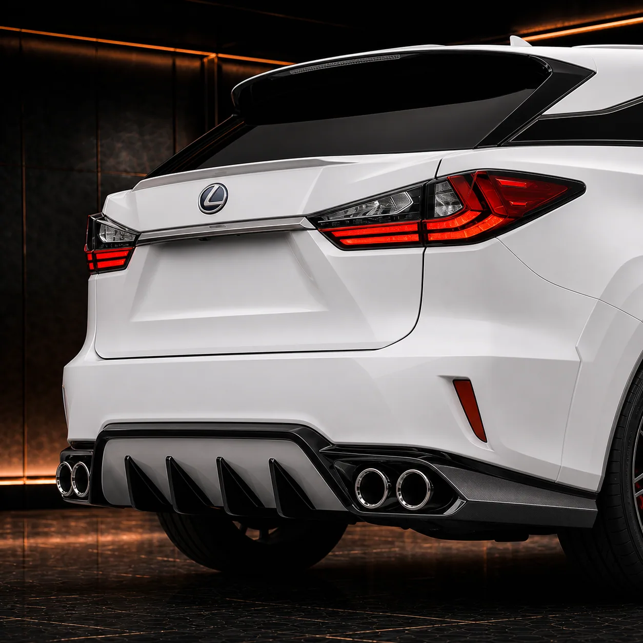 Lexus RX Version L quad-outlet rear AI concept detail