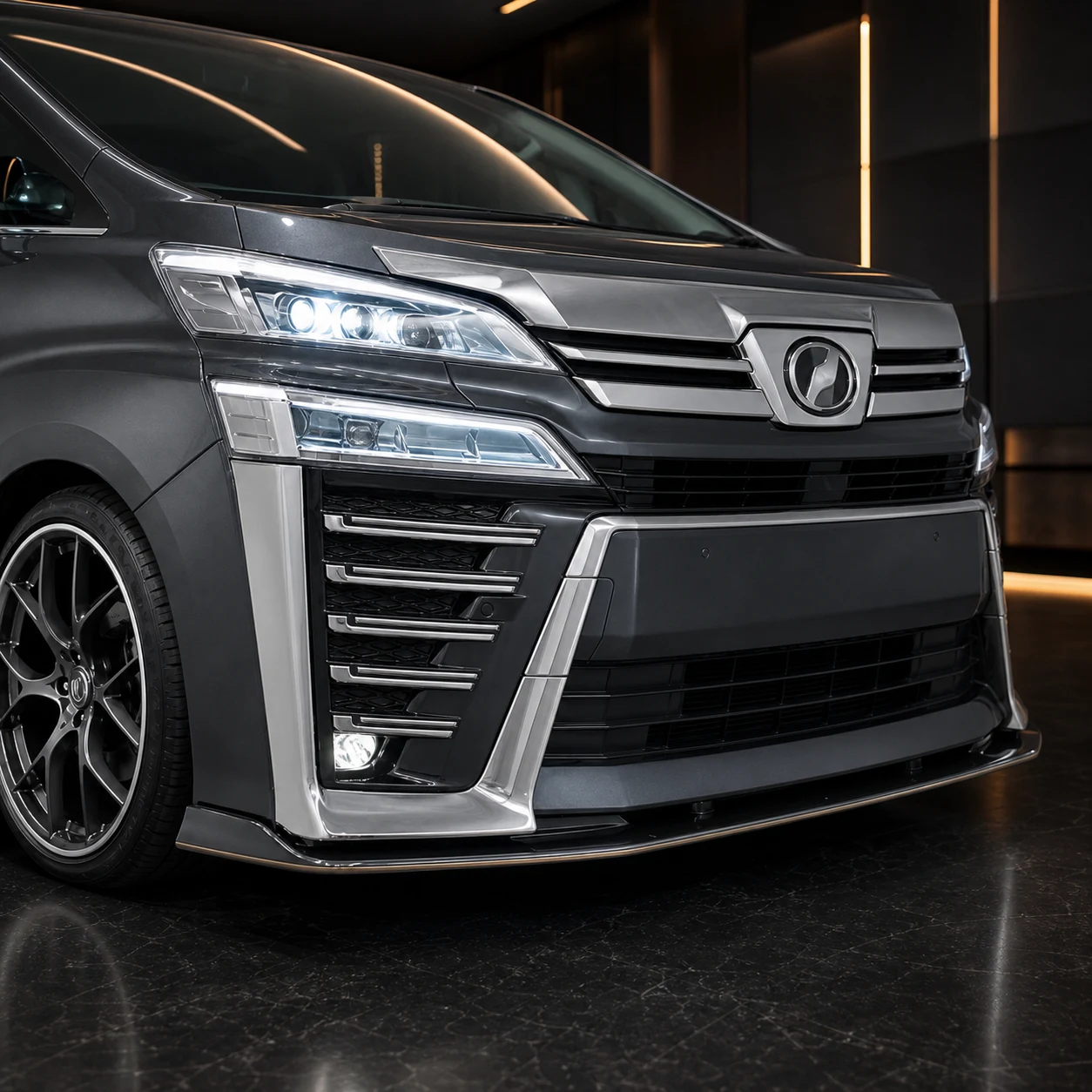 Toyota Vellfire 30 facelift slim front-under AI concept detail