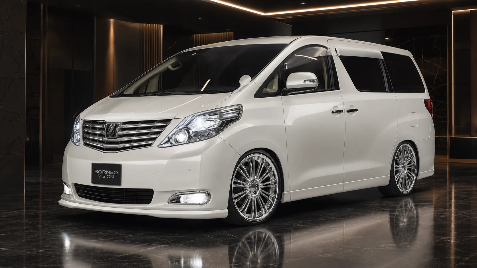 Executive Aero — Toyota Alphard 20 G/X Pre-Facelift (2008–2011) — front three-quarter