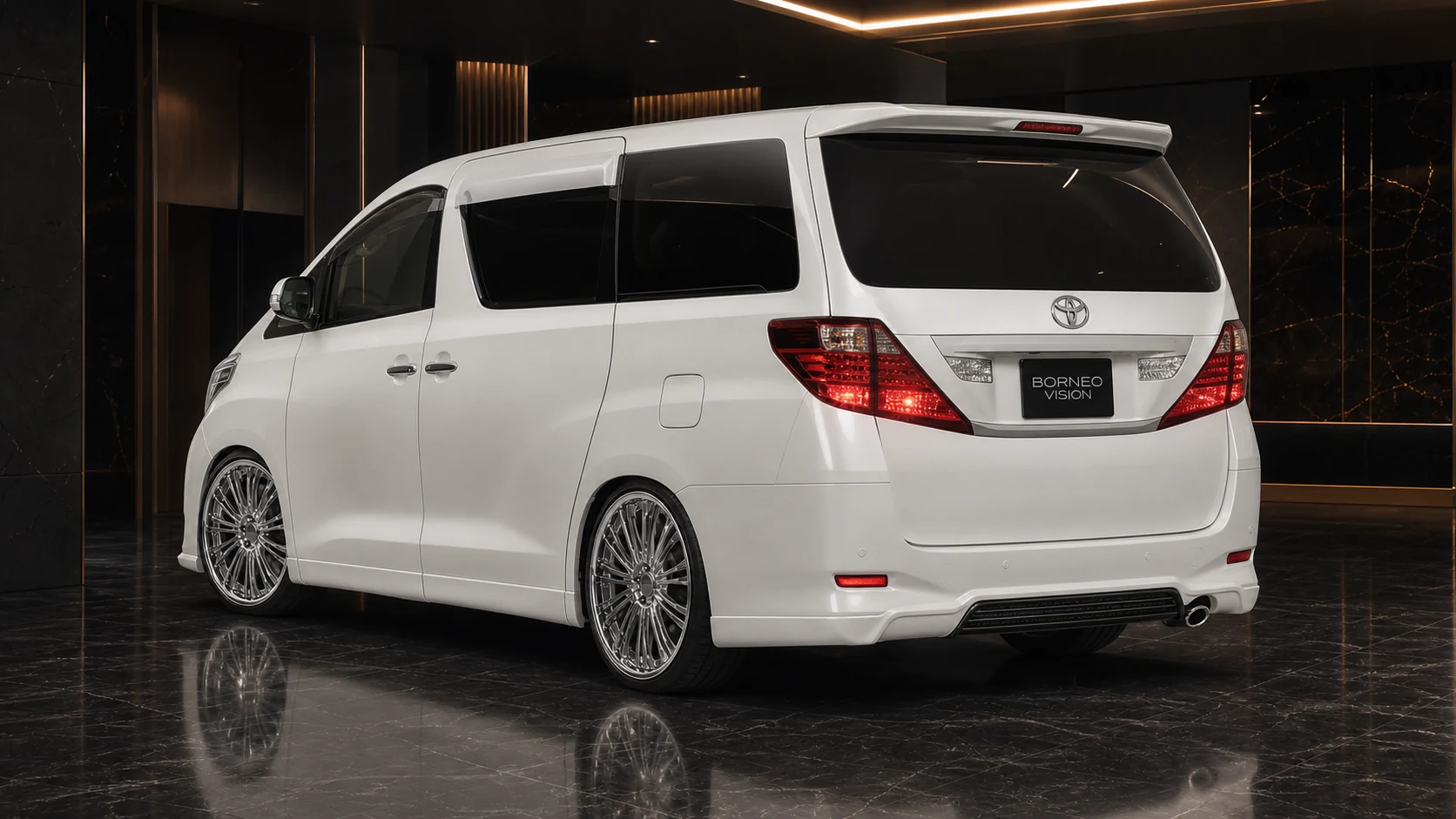 Executive Aero — Toyota Alphard 20 G/X Pre-Facelift (2008–2011) — rear three-quarter