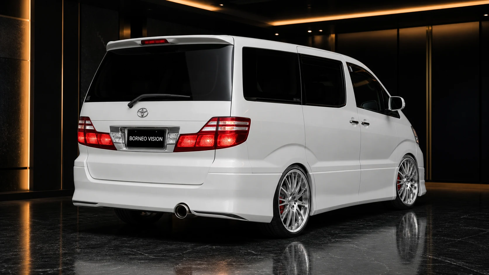 Executive Aero — Toyota Alphard 10 MS/AS Facelift (2005–2008) — rear three-quarter