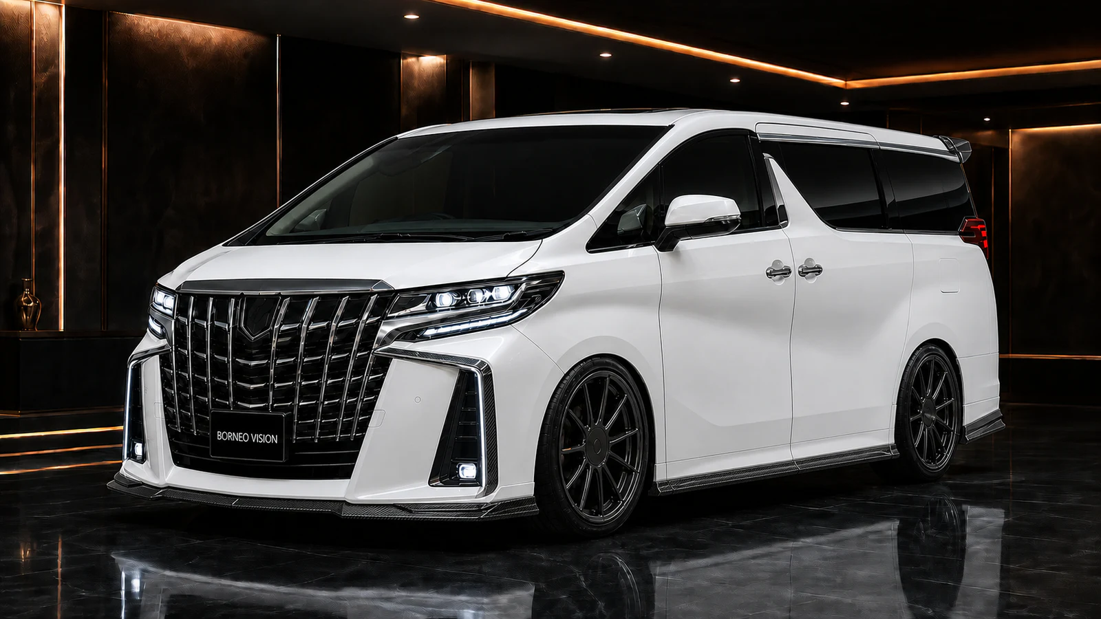 Toyota Alphard 30 Aero Body CFRP sports complete front AI concept visual