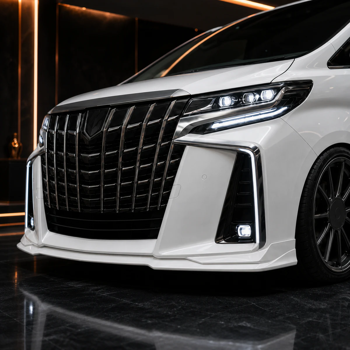 Toyota Alphard 30 FRP front under and bumper garnish AI concept detail