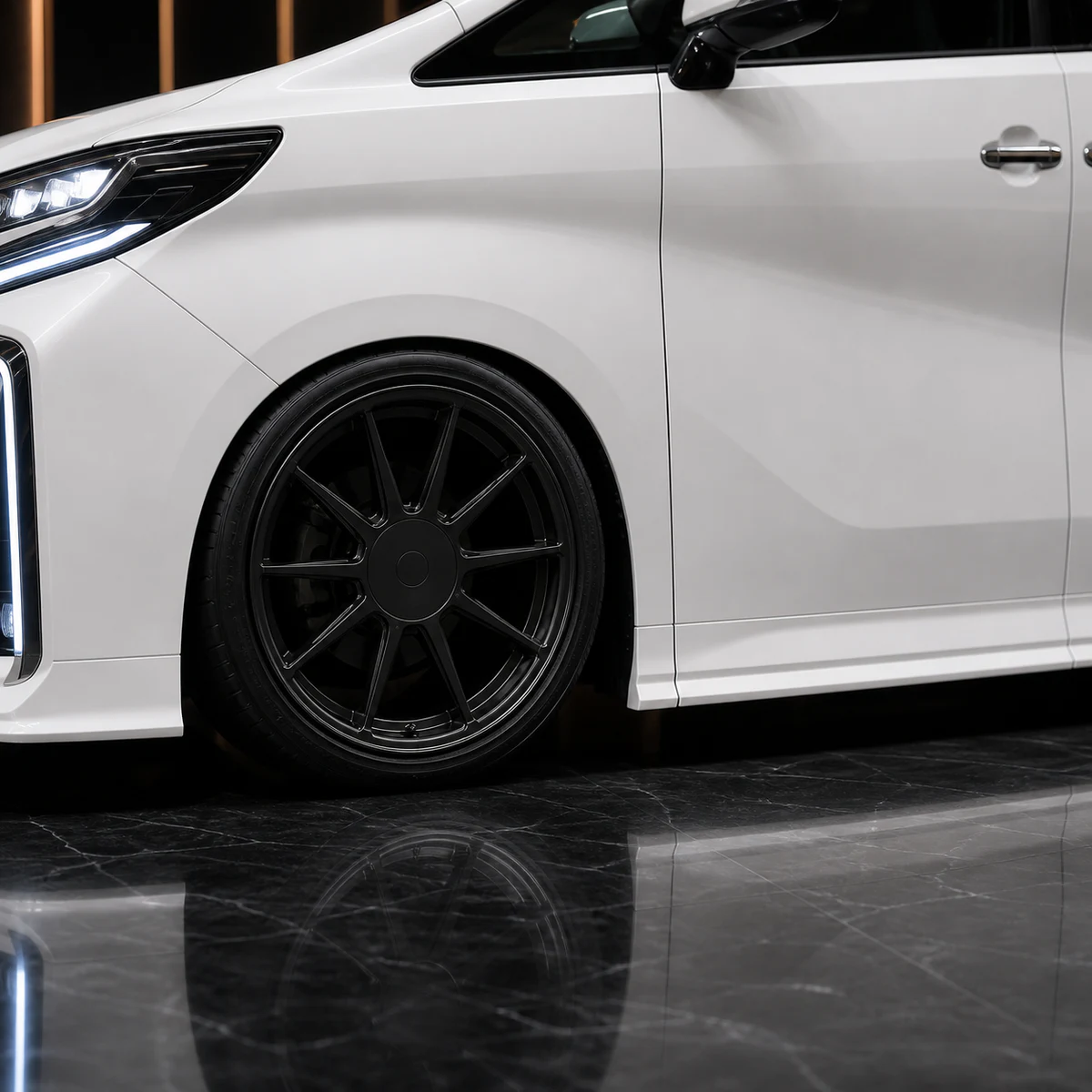 Toyota Alphard 30 FRP side under and wheel AI concept detail