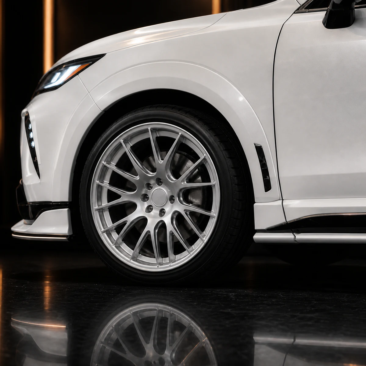 Toyota Harrier 80 overfender and side under AI concept detail