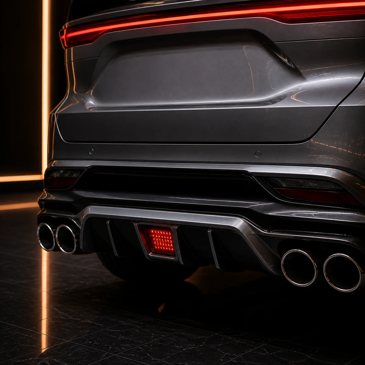 Toyota Harrier 80 YSR quad-outlet rear diffuser AI concept detail