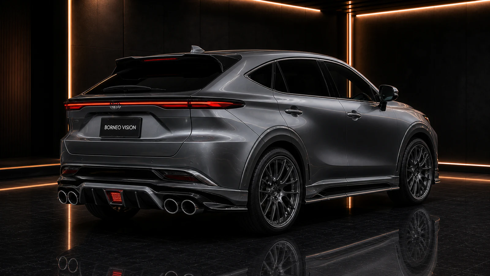 Toyota Harrier 80 YSR quad-outlet complete rear AI concept visual