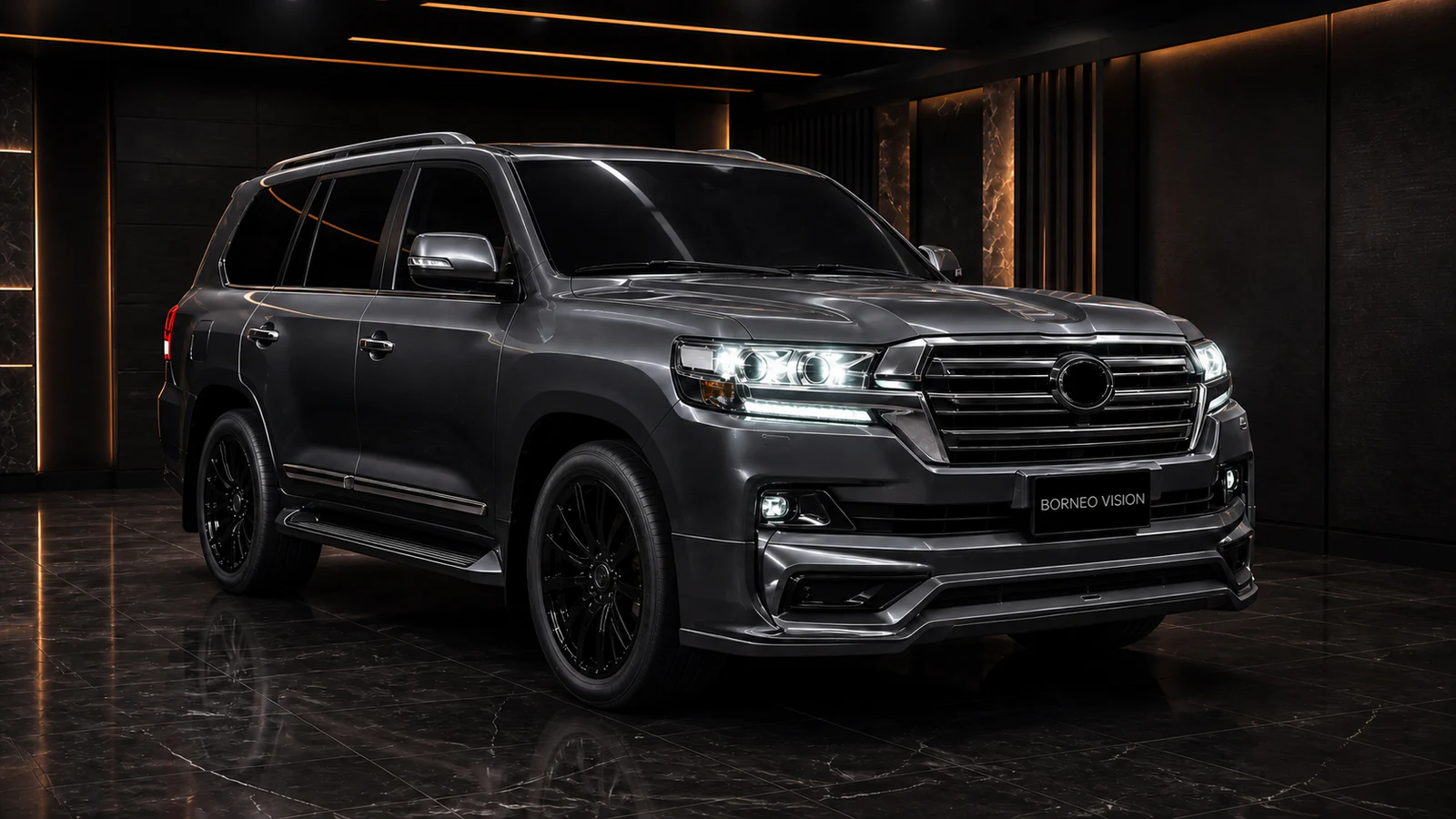Toyota Land Cruiser 200 ZX urban no-overfenders complete front AI concept visual