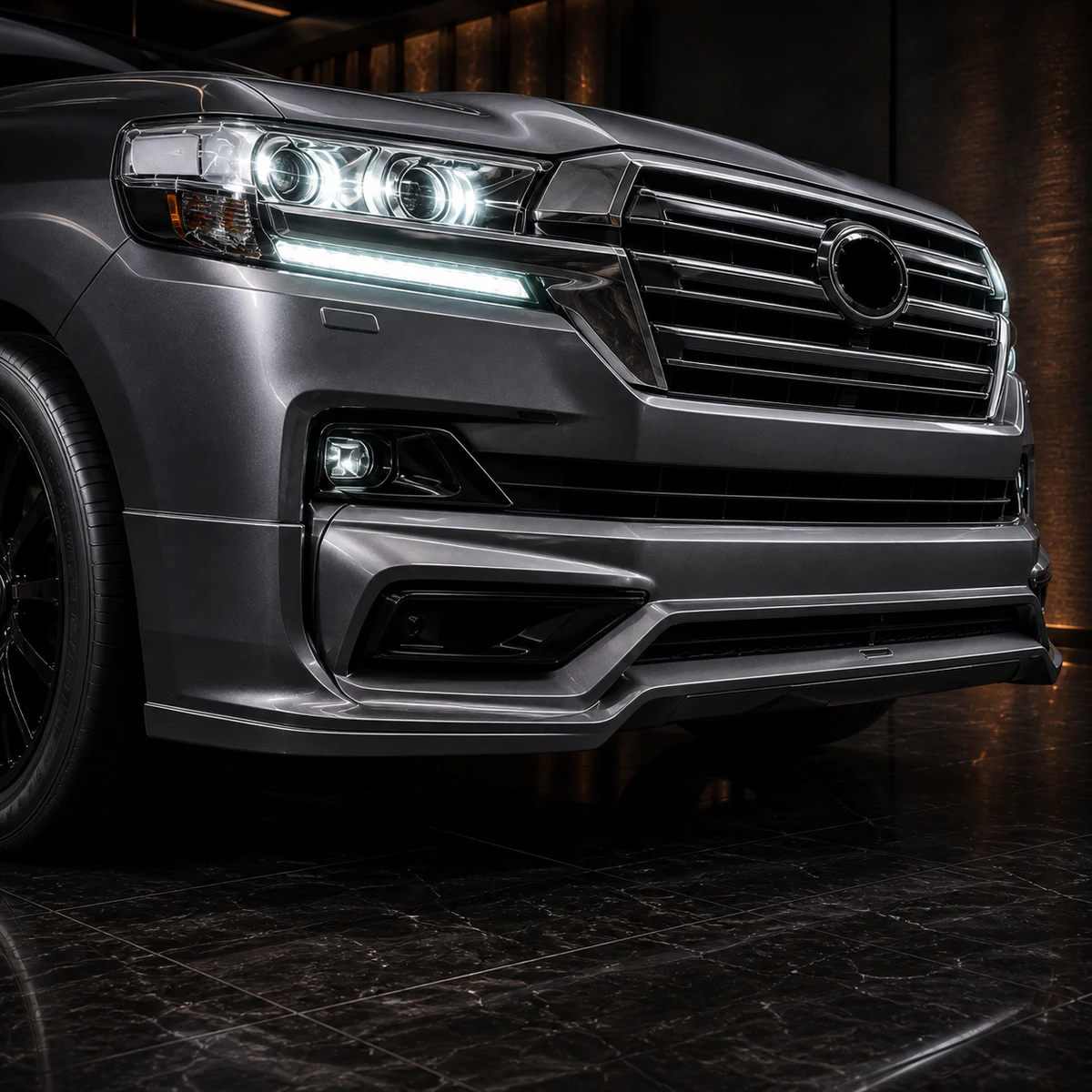 Toyota Land Cruiser 200 ZX front half spoiler AI concept detail