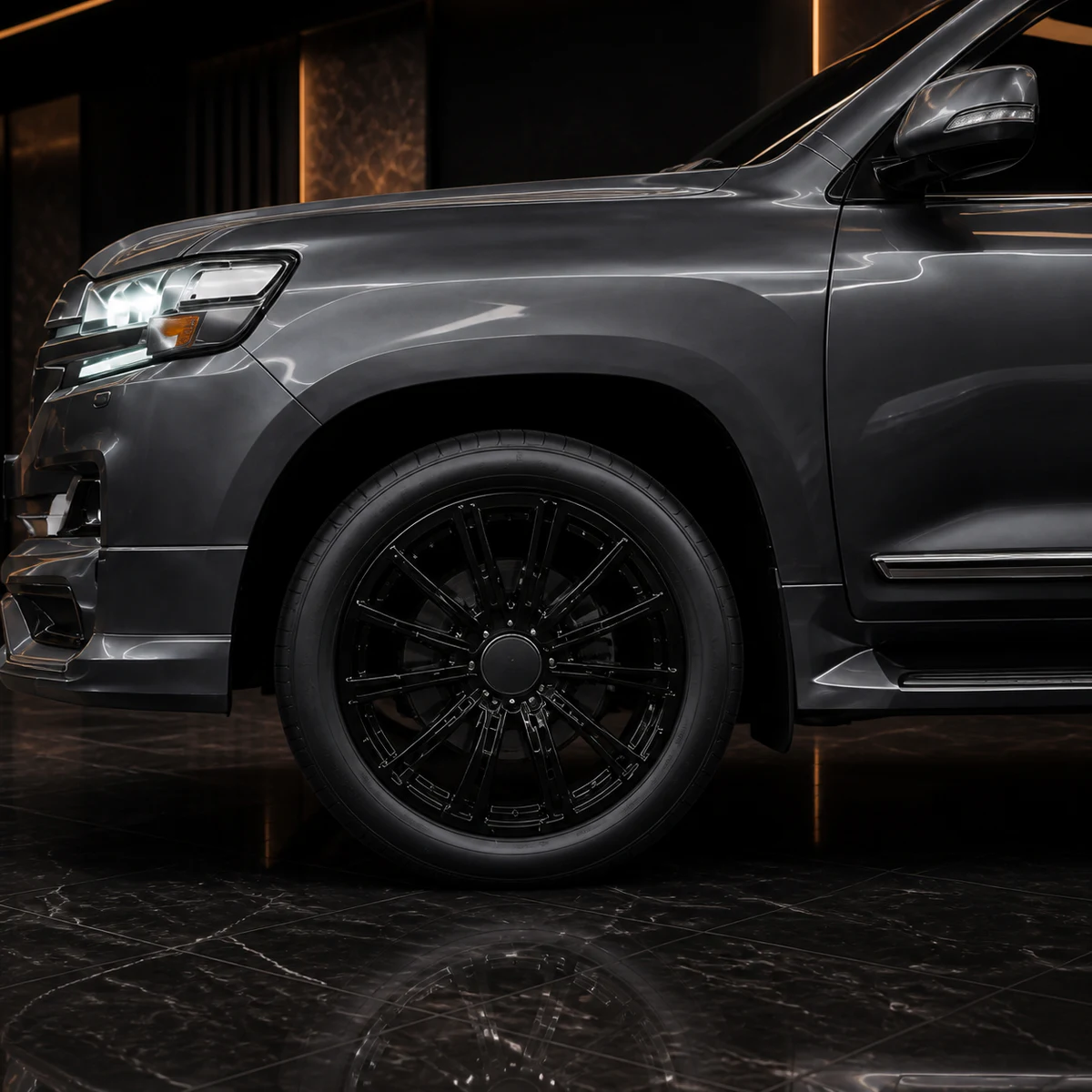 Toyota Land Cruiser 200 ZX standard fender and wheel AI concept detail