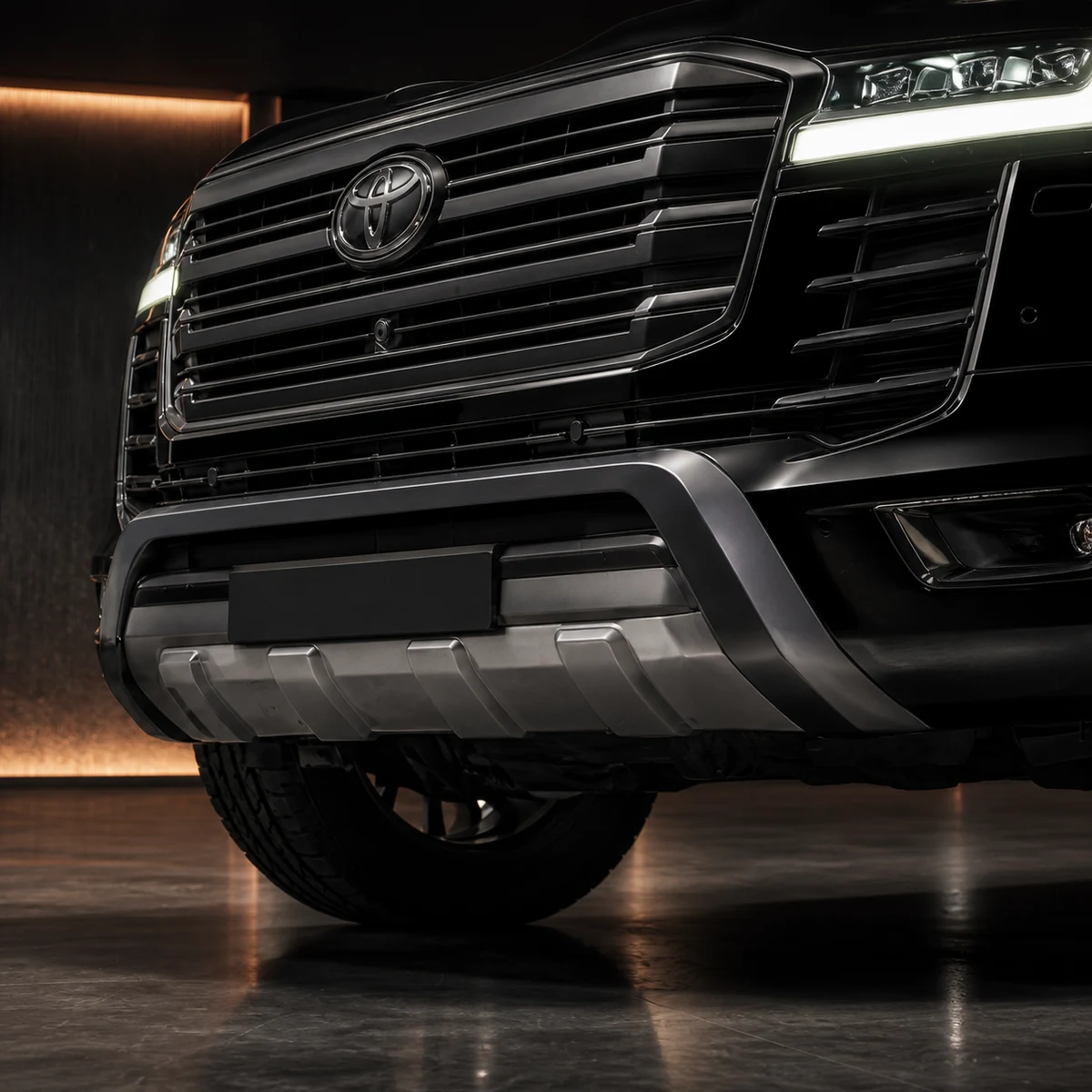 Toyota Land Cruiser 300 ZX front under cover and bumper garnish AI concept detail