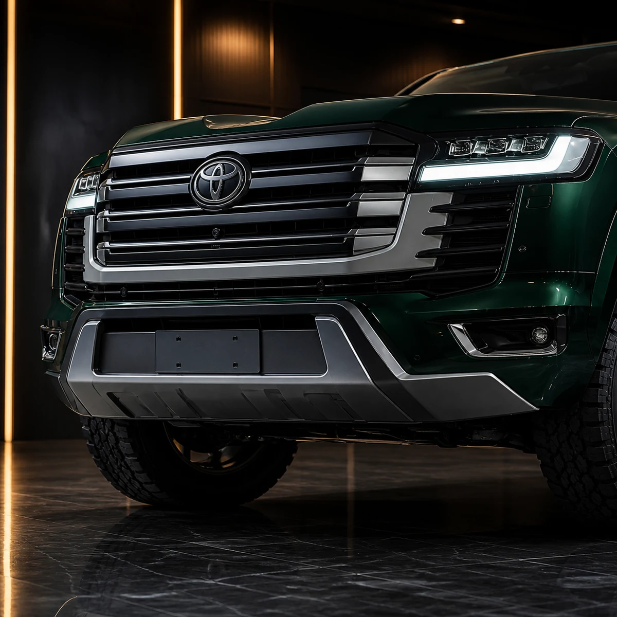 Toyota Land Cruiser 300 ZX front under cover and bumper garnish AI concept detail