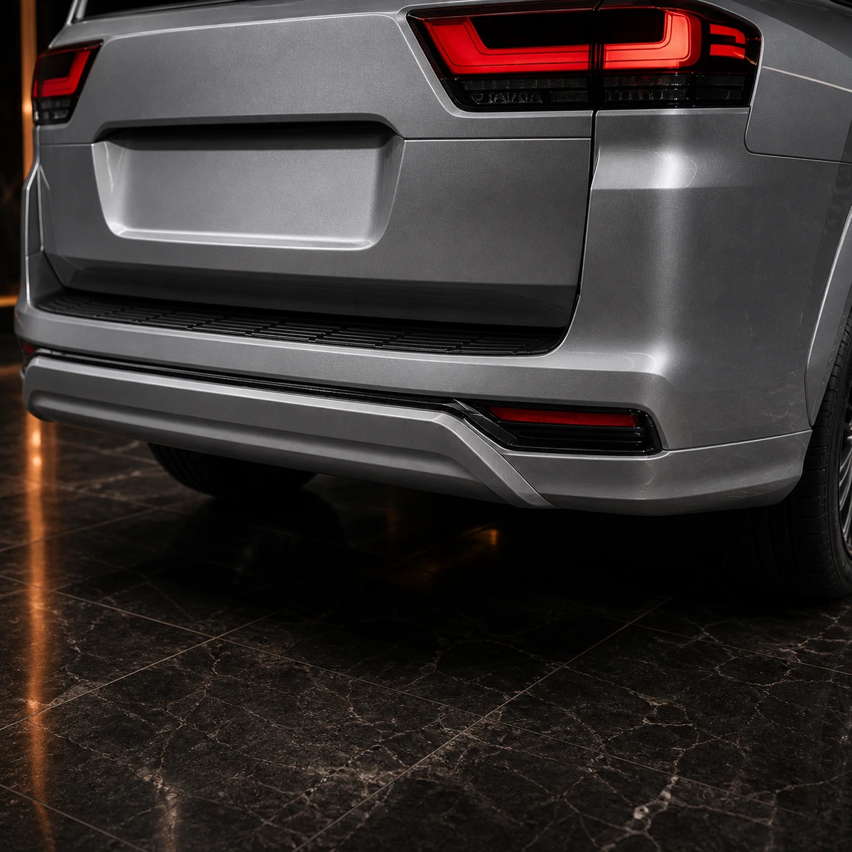 Land Cruiser 300 ZX Urban closed-center non-hitch rear half spoiler AI concept detail