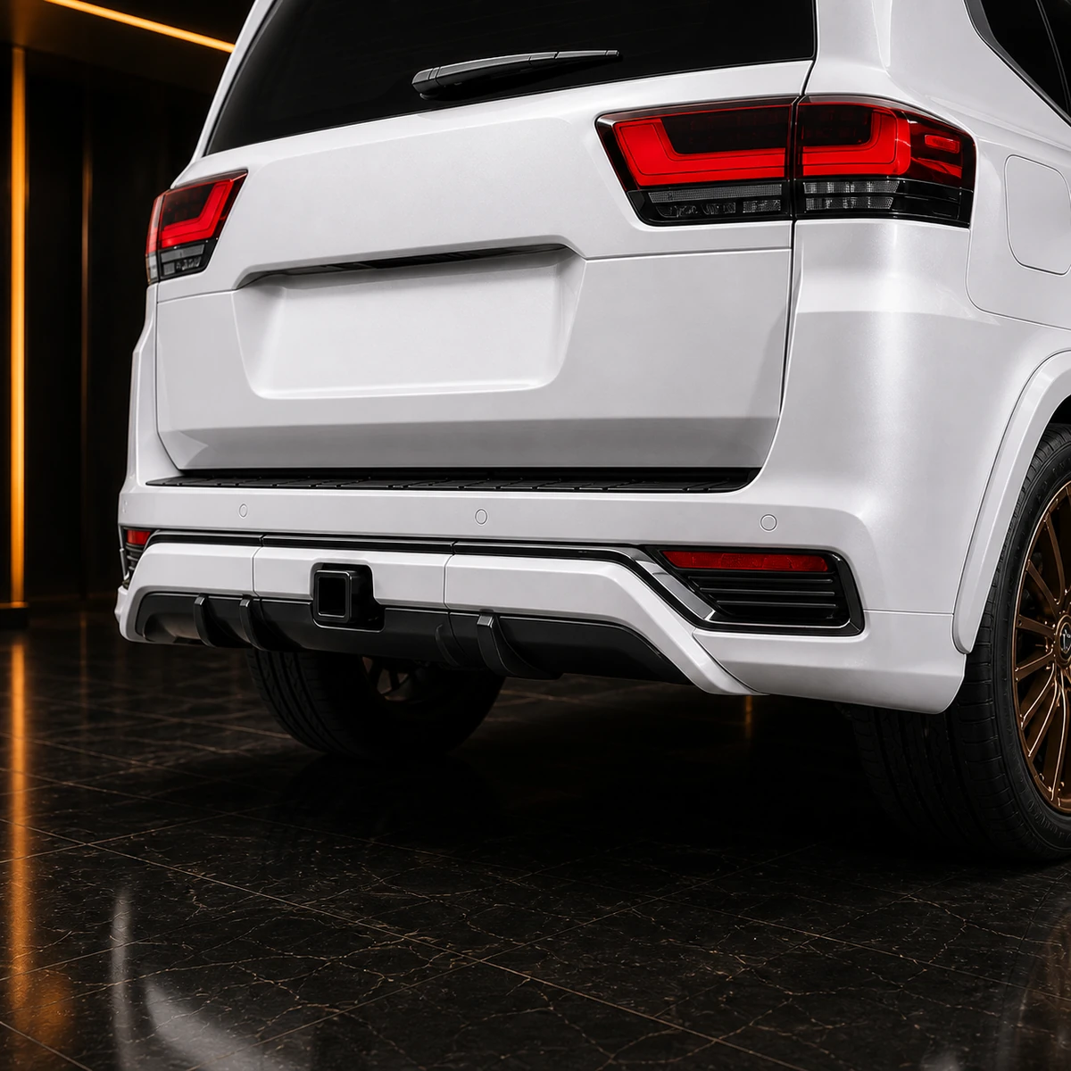 Land Cruiser 300 ZX Urban Recommended tow-hitch rear half spoiler AI concept detail