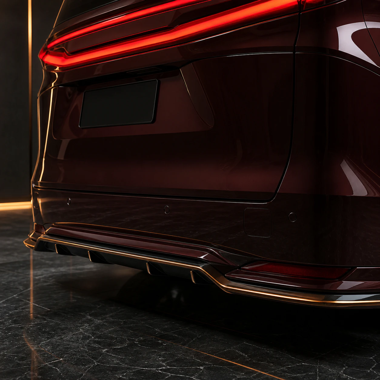 Lexus LM500h FRP rear under diffuser AI concept detail
