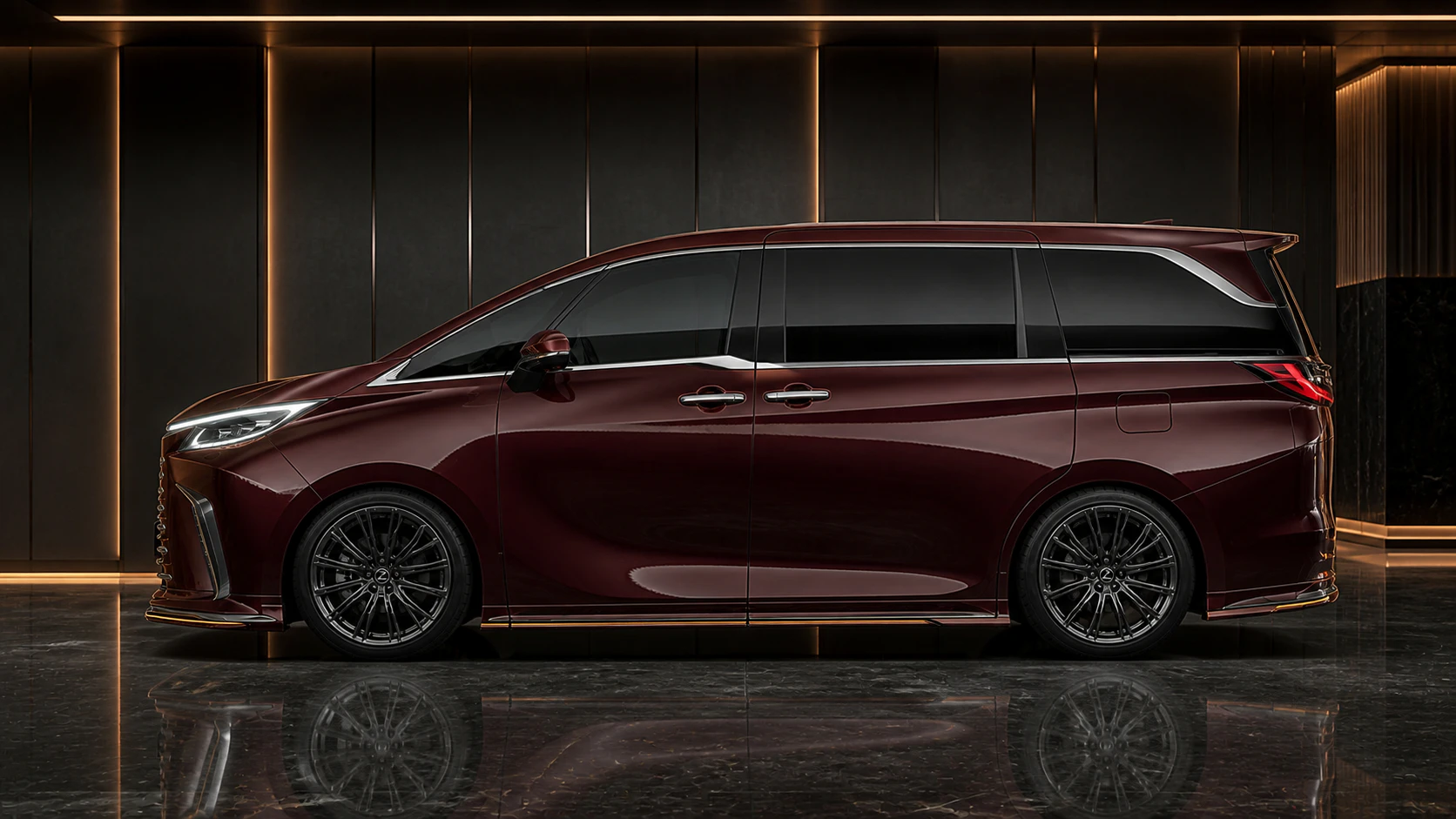 Lexus LM500h FRP Executive Complete side AI concept visual