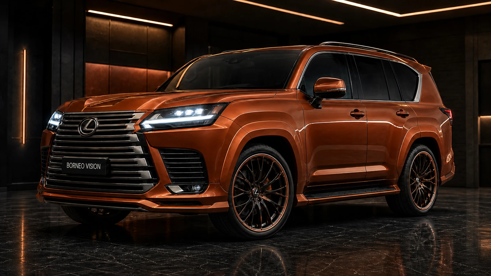Borneo Copper Lexus LX600 Executive Base Grade 50 mm FRP complete AI concept visual