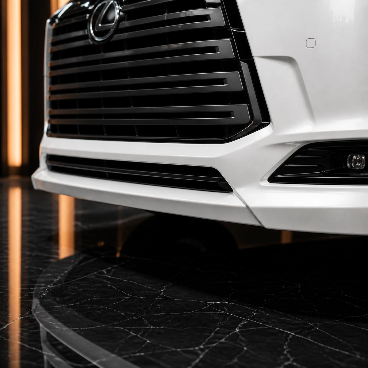 Lexus LX Executive Base painted FRP front half AI concept detail