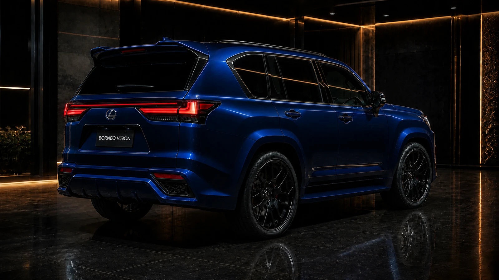 Lexus LX600 LX700h F SPORT painted five-piece rear and gate roof spoilers AI concept visual