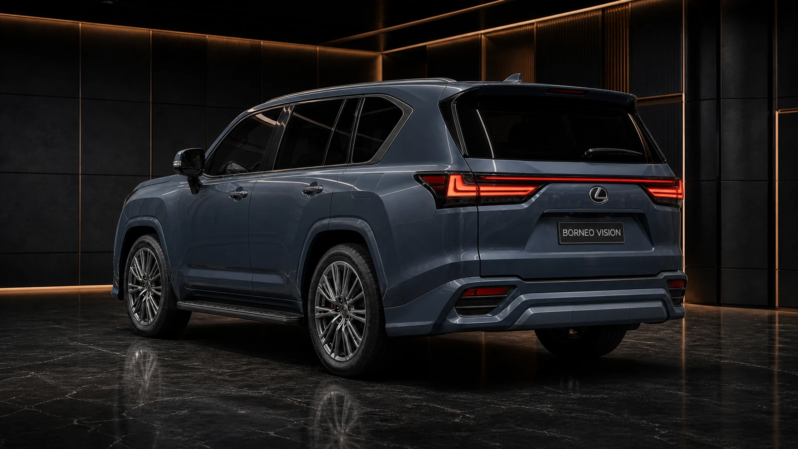 Lexus LX600 LX700h F SPORT factory-width painted five-piece rear AI concept visual