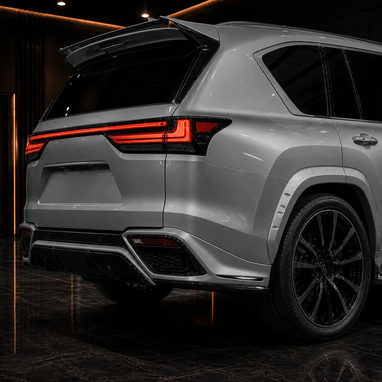 Black Label Refined Widebody +30 — Lexus LX600/700h F SPORT — rear aero detail