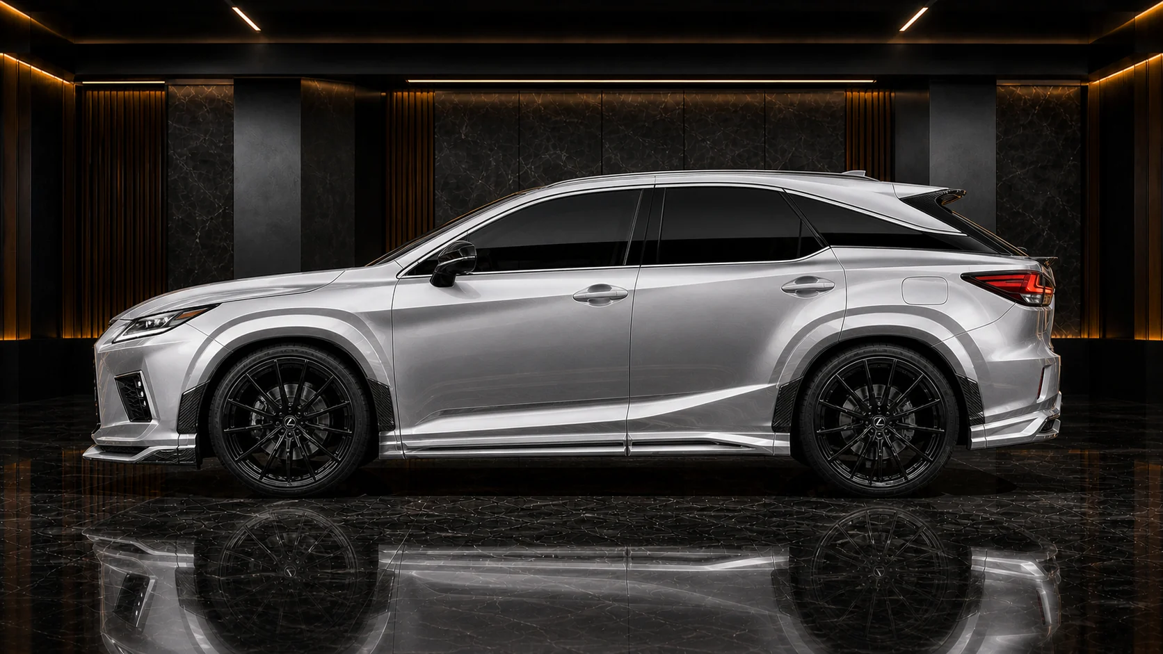 Titanium Silver Lexus RX300 F SPORT 30 mm mixed-material side AI concept visual