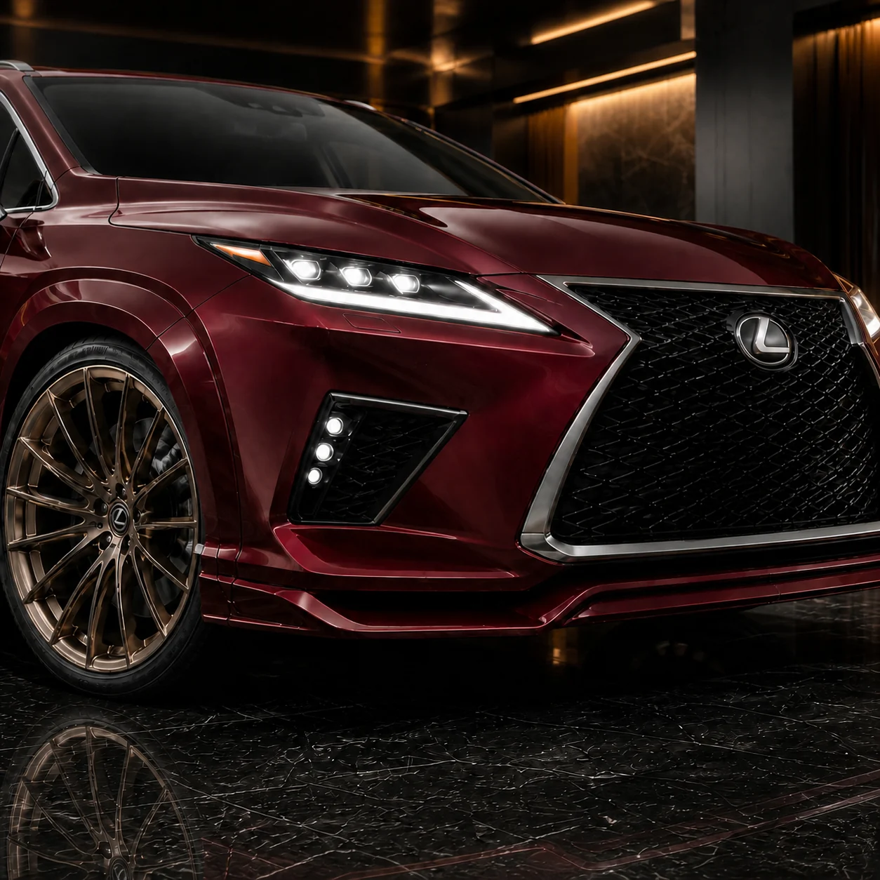 Lexus RX300 F SPORT 30 mm wide front under and six-lamp garnish AI concept detail