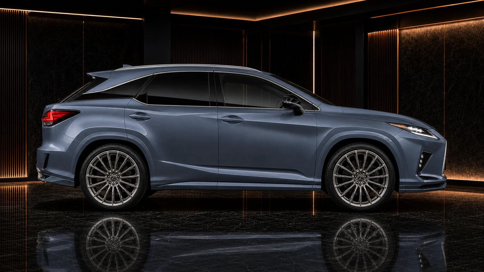 Titanium Blue-Grey Lexus RX300 standard grade 30 mm wide side AI concept visual